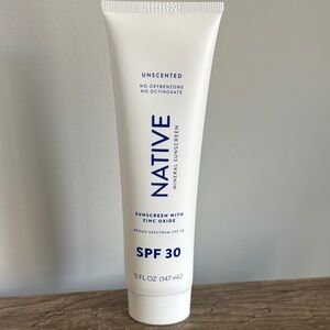 Native Unscented Mineral Sunscreen with Zinc Oxide SPF 30